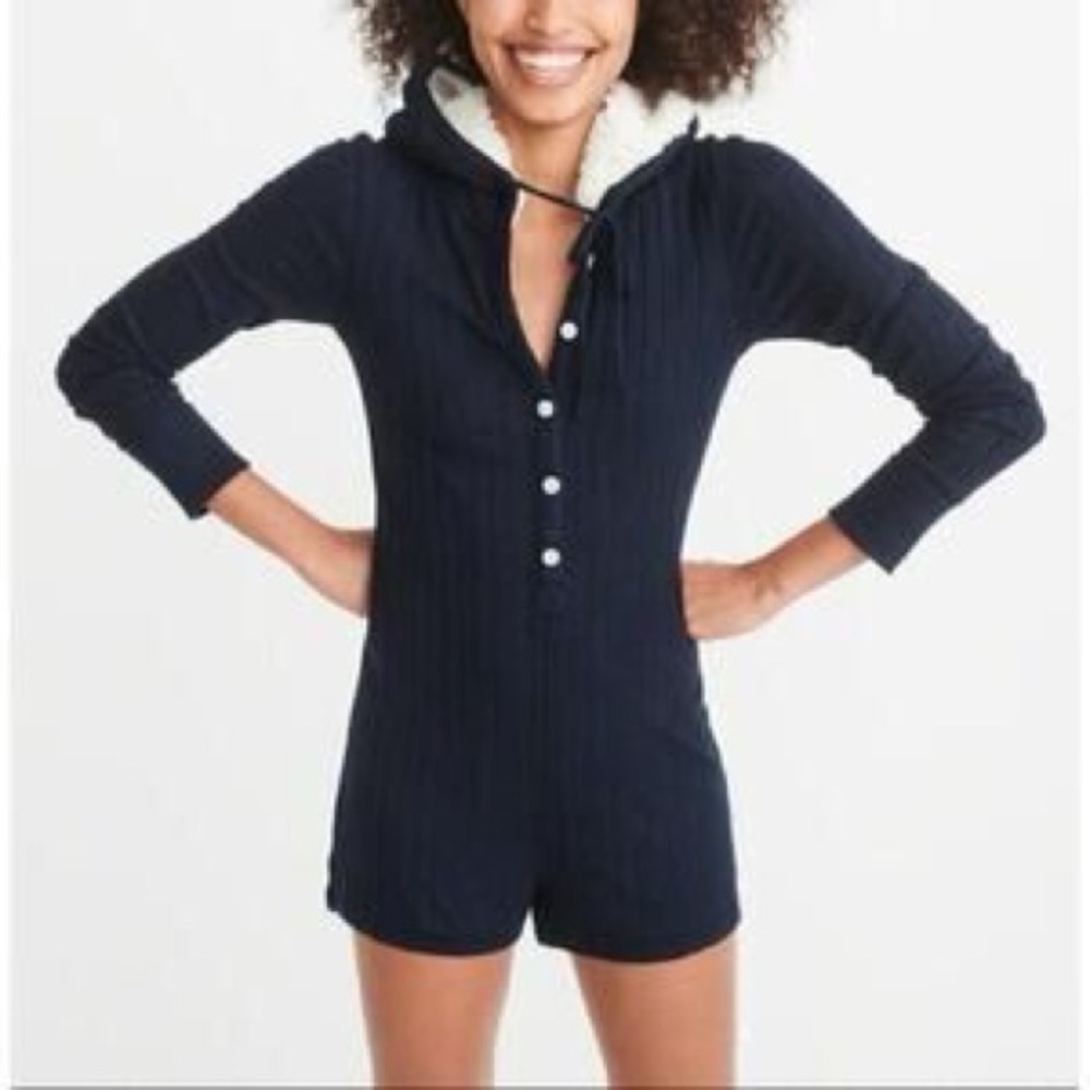 Abercrombie & Fitch Navy Sleep Romper